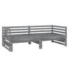 vidaXL Lit coulissant 2x(90x200) cm Gris Bois de pin massif
