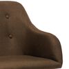 vidaXL Chaises pivotantes &agrave; manger lot de 6 marron tissu