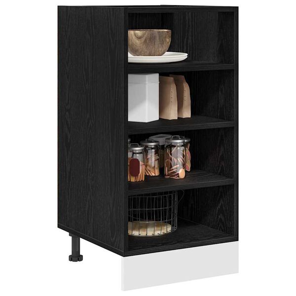 vidaXL Meuble de cuisine bas Ch&ecirc;ne noir 40 x 44,5 x 81,5 cm
