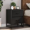 vidaXL Tables de chevet 2 pcs noir 40x31x50 cm bois d'ing&eacute;nierie