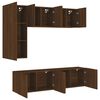 vidaXL Unit&eacute;s murales TV 5 pcs ch&ecirc;ne marron bois d'ing&eacute;nierie