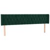 vidaXL T&ecirc;te de lit avec oreilles Vert fonc&eacute; 183x16x78/88 cm Velours