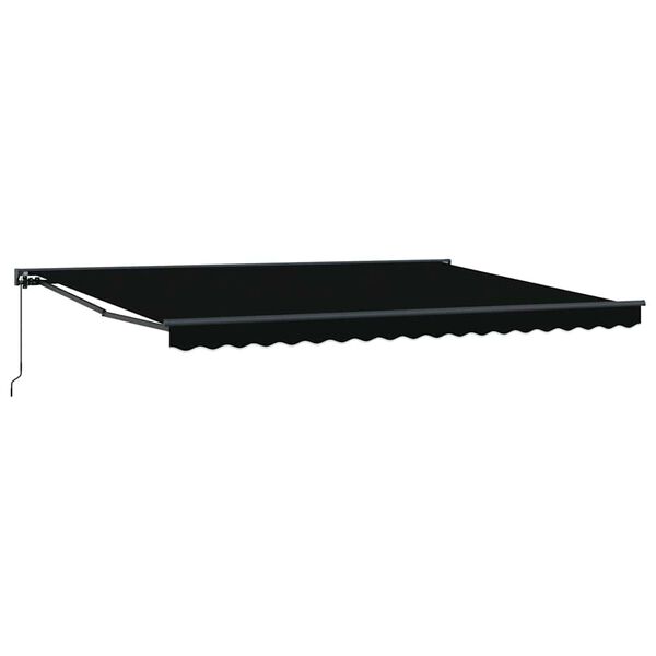 vidaXL Auvent R&eacute;tractable Noir 450 &times; 300 cm Polyester et m&eacute;tal