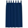 vidaXL Rideaux occultants avec anneaux 2 pcs Bleu fonc&eacute; 175 x 140 cm