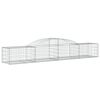 vidaXL Panier de gabions arqu&eacute; 300x50x40/60 cm Fer galvanis&eacute;