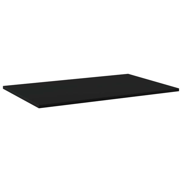 vidaXL Panneaux de biblioth&egrave;que 4 pcs Noir 80x50x1,5 cm Agglom&eacute;r&eacute;