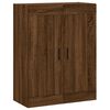 vidaXL Buffet haut Ch&ecirc;ne marron 69,5x34x180 cm Bois d'ing&eacute;nierie