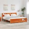 vidaXL Cadre de lit Brun cire 180 x 200 cm Bois d'ing&eacute;nierie