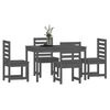 vidaXL Ensemble &agrave; manger de jardin 5 pcs gris bois massif de pin