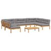 vidaXL Salon palette de jardin avec coussins 6pcs bois d'acacia massif