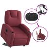 vidaXL Fauteuil inclinable &eacute;lectrique rouge bordeaux tissu