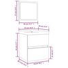 vidaXL Armoire lavabo de salle de bain avec bassin et miroir Blanc