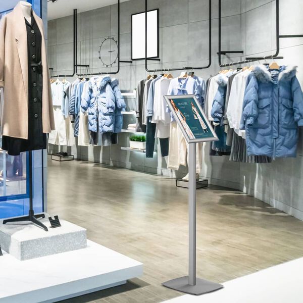 Europel Support informatif avec cadre clips&eacute; A4 25 mm Aluminium