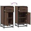 vidaXL Buffet ch&ecirc;ne marron 35,5x35x76 cm bois d'ing&eacute;nierie et m&eacute;tal