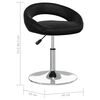 vidaXL Chaises pivotantes &agrave; manger lot de 2 noir similicuir