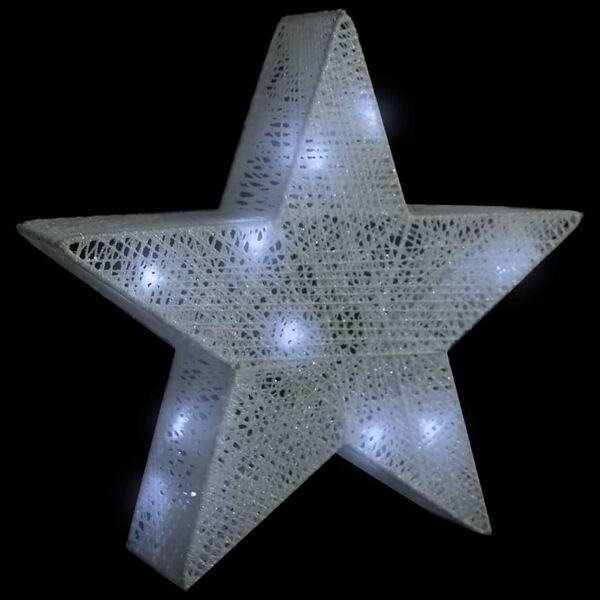 vidaXL &Eacute;toile de d&eacute;coration de No&euml;l 3pcs Blanc LED Ext&eacute;rieur Int&eacute;rieur