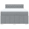 vidaXL Sommier &agrave; lattes de lit avec matelas Gris clair 160x200cm Tissu