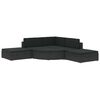 vidaXL Salon de jardin 6 pcs avec coussins r&eacute;sine tress&eacute;e noir