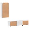 vidaXL Ensemble meuble TV FLORIN Blanc brillant Bois d'ing&eacute;nierie