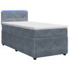 vidaXL Lit boxspring avec matelas Gris fonc&eacute; 80 x 200 cm Velours
