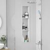 vidaXL Niche de Douche Blanc 90 x 20 x 9,5 cm Acier inoxydable