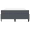 vidaXL Cadre de lit avec matelas Gris fonc&eacute; 140 x 190 cm tissu