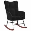 vidaXL Fauteuil &agrave; bascule avec repose-pieds 2 pcs Noir Velours
