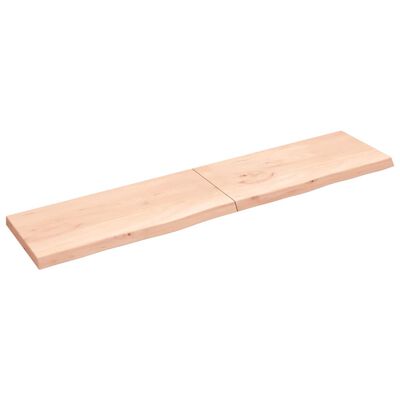 vidaXL Dessus de table 220x50x(2-6) cm bois de chêne massif non traité