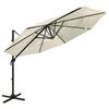 vidaXL Parasol de jardin &agrave; 4 niveaux avec m&acirc;t en aluminium sable