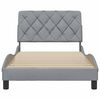 vidaXL Cadre de lit sans matelas gris clair 100x200 cm tissu