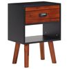 vidaXL Cadre de lit avec tables de chevet Bois d'acacia solide