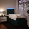 vidaXL Sommier &agrave; lattes de lit et matelas Vert fonc&eacute; 80x200 cm Velours