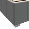 vidaXL Cadre de lit avec matelas Gris fonc&eacute; 200 x 200 cm tissu