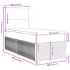 vidaXL Sommier &agrave; lattes de lit et matelas Gris clair 100x200cm Velours