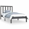 vidaXL Cadre de lit sans matelas bois massif de pin gris 100x200 cm