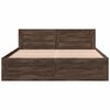 vidaXL Cadre de lit t&ecirc;te de lit sans matelas ch&ecirc;ne marron 160x200 cm