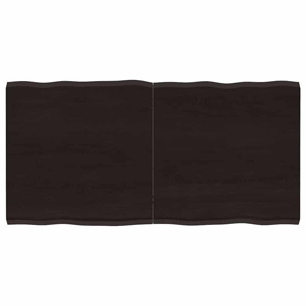vidaXL Dessus de table bois massif trait&eacute; bordure assortie