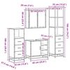 vidaXL Ensemble de meubles de salle de bain 4 pcs sonoma gris
