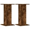 vidaXL Supports pour plantes 2 pcs ch&ecirc;ne fum&eacute; bois d'ing&eacute;nierie