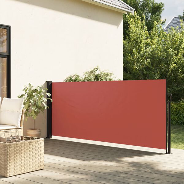 vidaXL Auvent lat&eacute;ral r&eacute;tractable terre cuite 120x600 cm