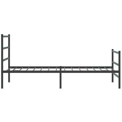 vidaXL Cadre de lit métal sans matelas avec pied de lit noir 107x203cm