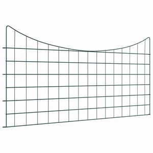 vidaXL Ensemble de cl&ocirc;ture de jardin 5 pcs Vert 100 x 50 cm Acier