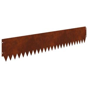 vidaXL Bordure de Pelouse 30 pcs 103 x 20 cm Acier Rouill&eacute;