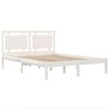 vidaXL Cadre de lit sans matelas blanc 200x200 cm bois massif