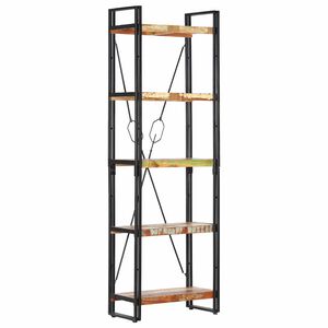 vidaXL Biblioth&egrave;que 5 niveaux 60x30x180 cm Bois solide de r&eacute;cup&eacute;ration