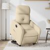vidaXL Fauteuil inclinable Cr&egrave;me Tissu