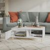 vidaXL Table basse blanc brillant 90x60x35 cm bois d'ing&eacute;nierie