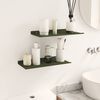 vidaXL &Eacute;tag&egrave;re flottante 2 pcs Vert olive 40 x 18 x 2,5 cm Acier
