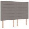 vidaXL Lit &agrave; ressorts avec matelas Taupe 140 x 200 cm tissu