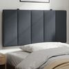 vidaXL Coussin de t&ecirc;te de lit Hanko gris fonc&eacute; 100 cm velours